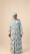 Sage Blossom Floral Lace Abaya