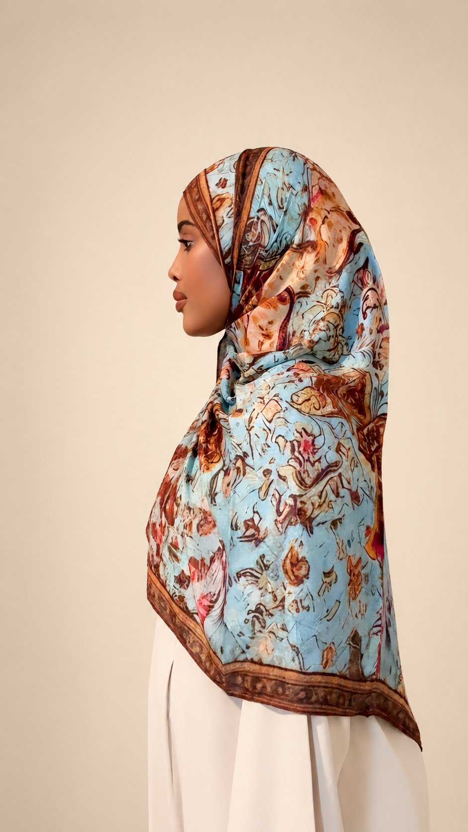 Azure Mosaic Printed Hijab