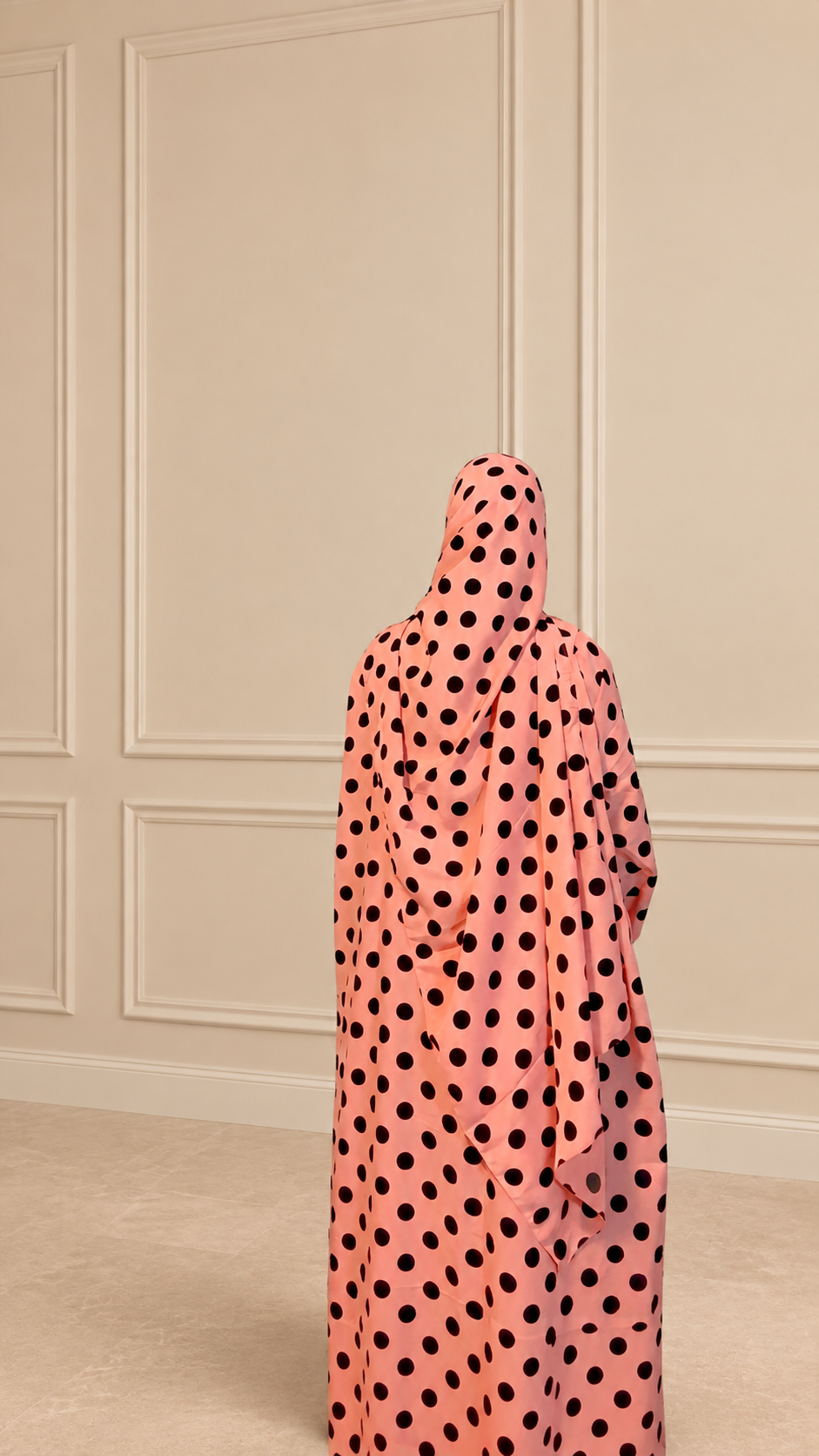 Pink Polka Dot Abaya