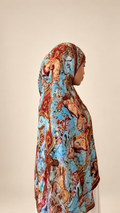 Azure Mosaic Printed Hijab